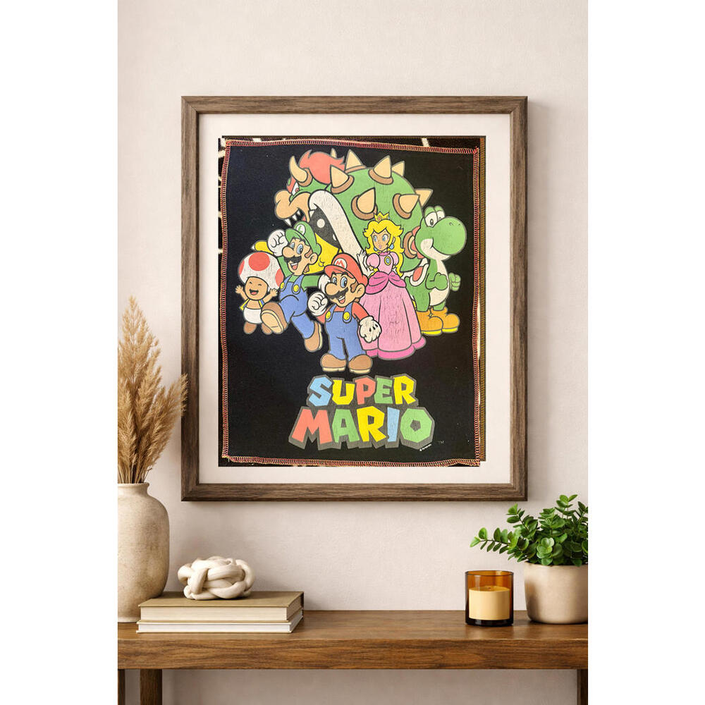 two face‎ threads super mario biggie patch custom wall art decor upcycled 13x16